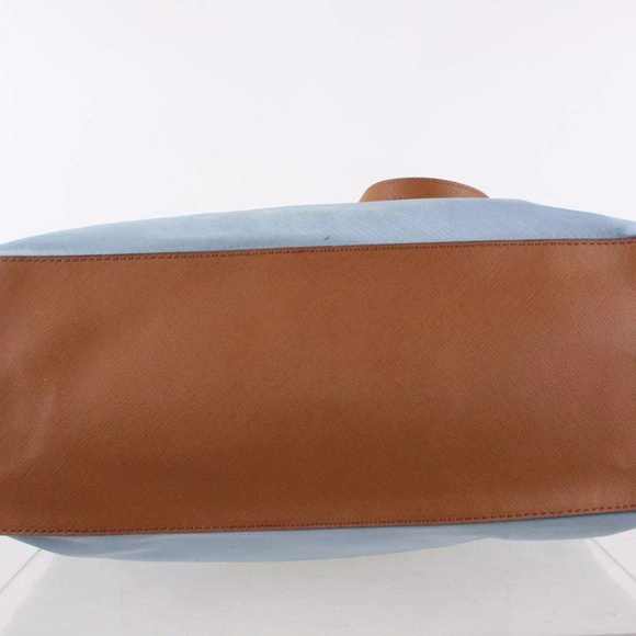 Michael Kors Blue Brown Tote Shoulder Handbag - Picture 5 of 8